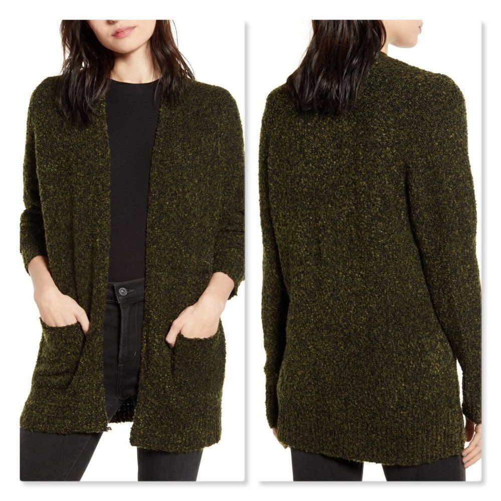 BP. Bouclé Cardigan sz Medium in Dark Olive